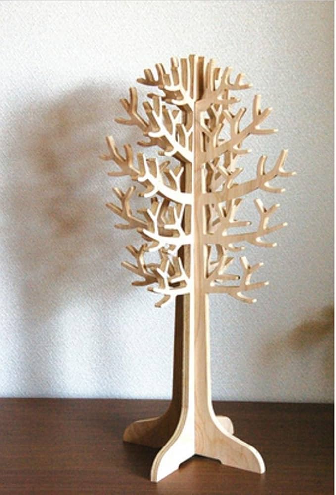 Amazon.co.jp: 木のオブジェ HP ツリー （無塗装） (けやきミニ